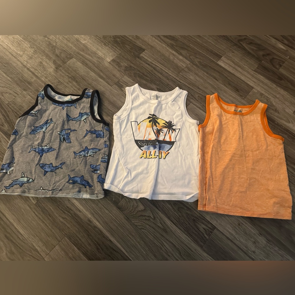 White and Orange Tank Tops with Stylish Design